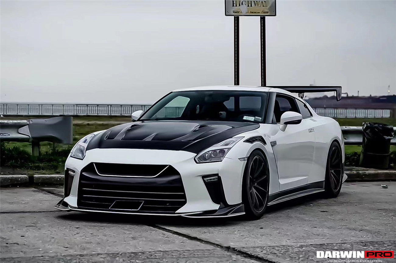 2008-2022 Nissan GTR R35 CBA/DBA/EBA TS Style Front Bumper - Carbonado