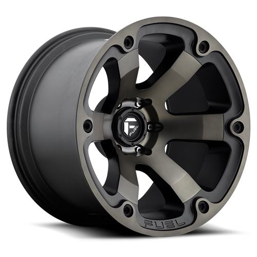Fuel Off-Road Beast D564 17x9 +1 8x165.1mm 125.2mm Matte Black Machined-Dark Tint