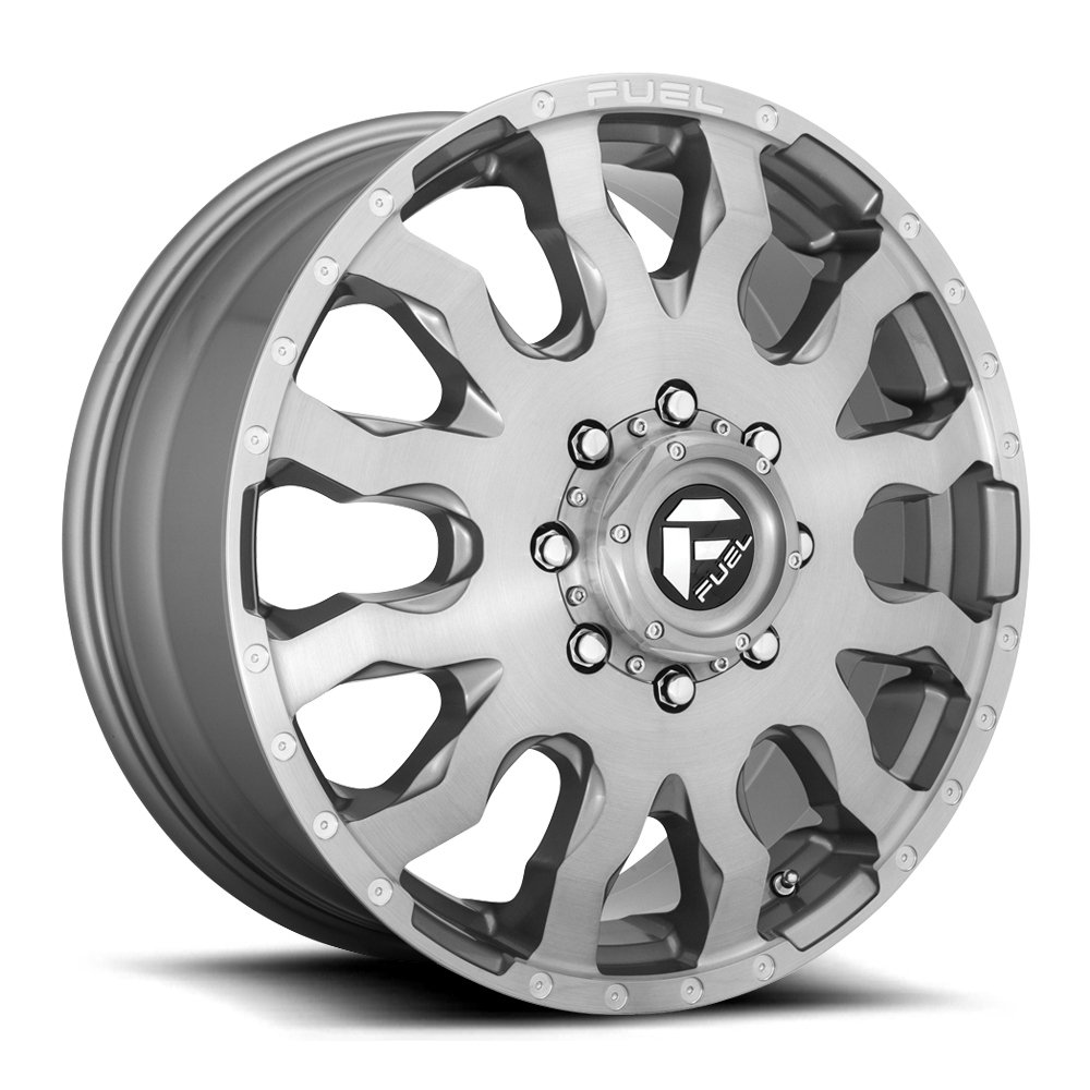 Fuel Off-Road Blitz Dually D693 20x8.25 +105 8x200mm 142mm Brushed Gunmetal Tinted Clear