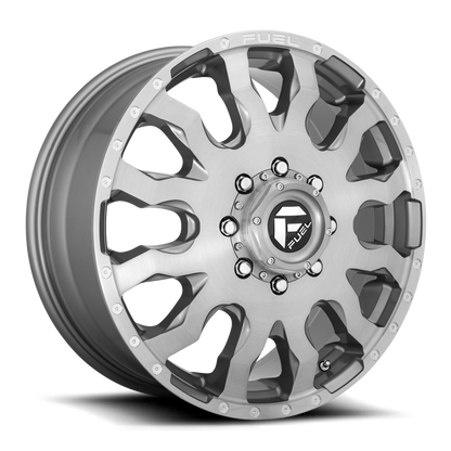Fuel Off-Road Blitz Dually D693 20x8.25 +105 8x200mm 142mm Brushed Gunmetal Tinted Clear