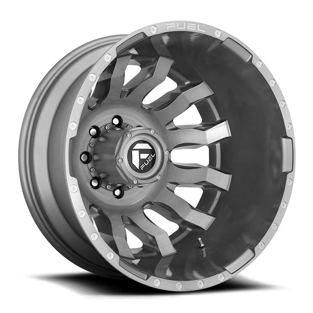 Fuel Off-Road Blitz Dually D693 20x8.25 -202 8x200mm 142mm Brushed Gunmetal Tinted Clear