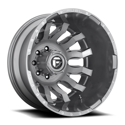 Fuel Off-Road Blitz Dually D693 20x8.25 -221 8x210mm 154.3mm Brushed Gunmetal Tinted Clear