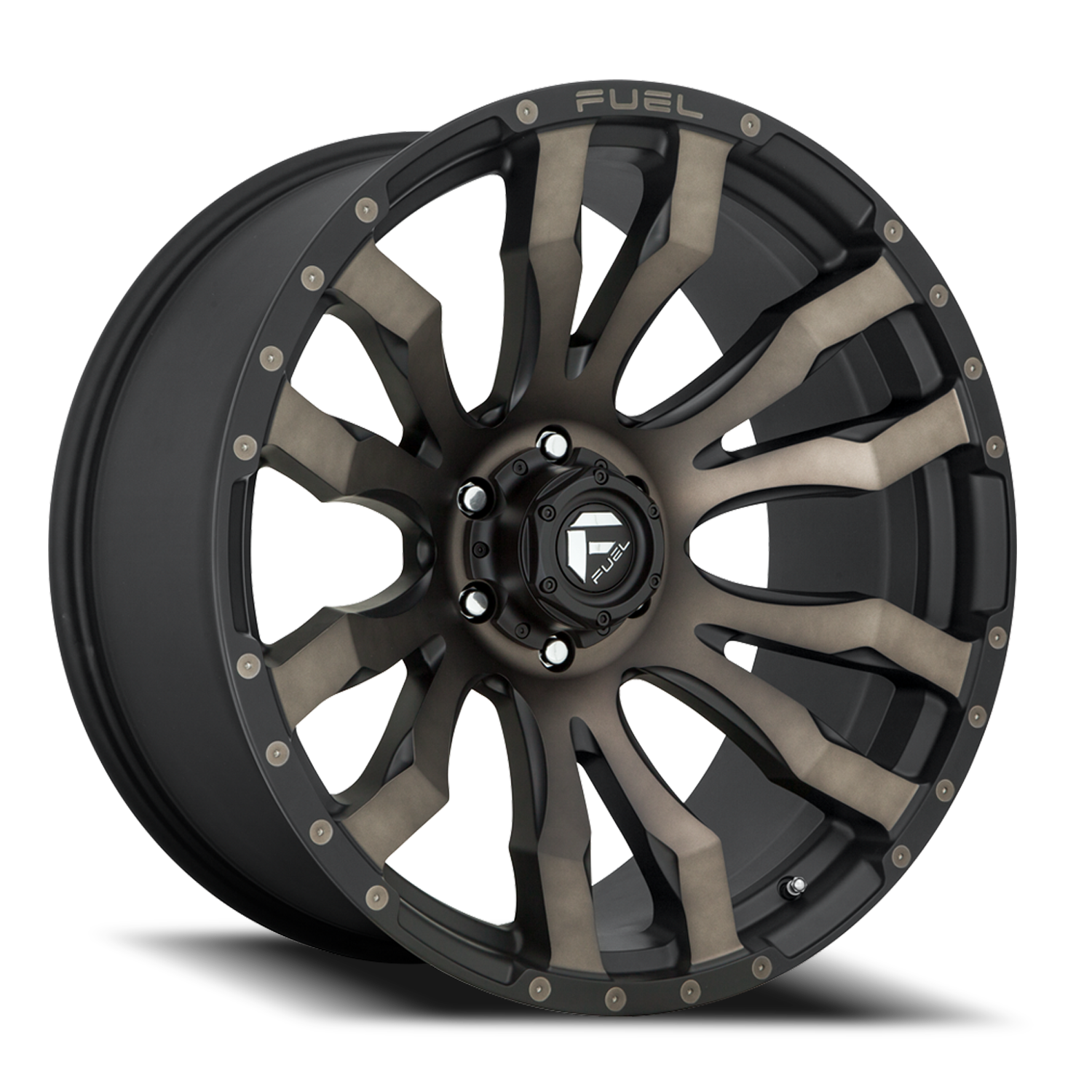 Fuel Off-Road Blitz D674 20x9 +1 6x135mm 87.1mm Matte Black Double Dark Tint