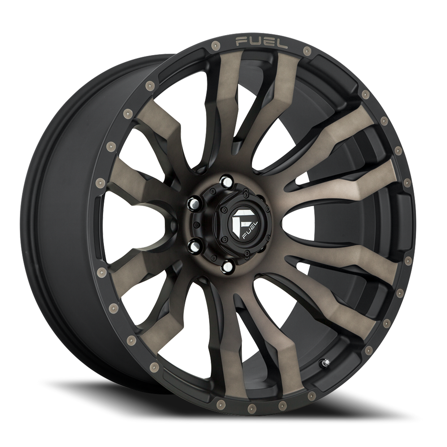 Fuel Off-Road Blitz D674 17x9 +1 6x139.7mm 106.1mm Matte Black Double Dark Tint