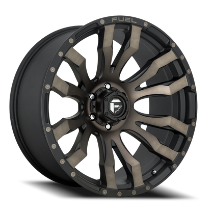 Fuel Off-Road Blitz D674 18x9 +1 6x139.7mm 106.1mm Matte Black Double Dark Tint