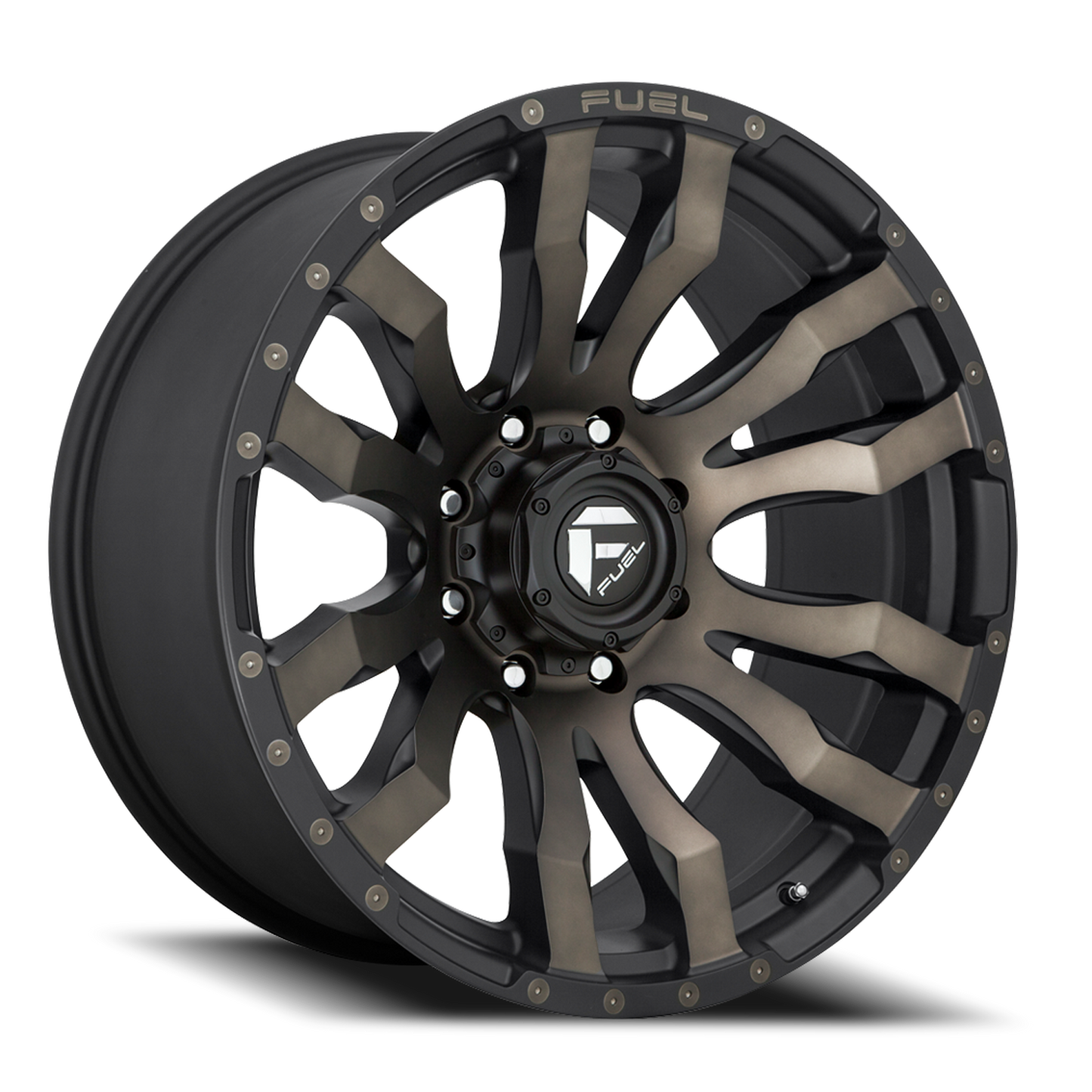 Fuel Off-Road Blitz D674 20x9 +1 8x180mm 124.2mm Matte Black Double Dark Tint