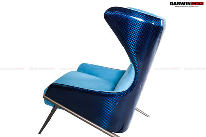DARWINPRO CARBON FIBER LUNAR BLUE SUEDE LOUNGE CHAIR - DarwinPRO Aerodynamics
