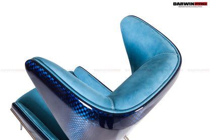 DARWINPRO CARBON FIBER LUNAR BLUE SUEDE LOUNGE CHAIR - DarwinPRO Aerodynamics