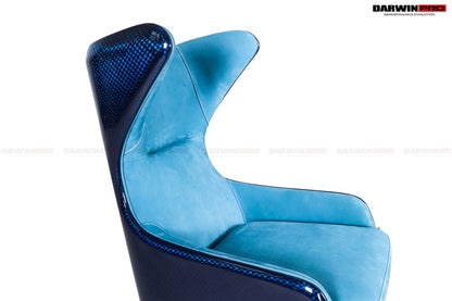 DARWINPRO CARBON FIBER LUNAR BLUE SUEDE LOUNGE CHAIR - DarwinPRO Aerodynamics