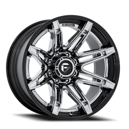 Fuel Off-Road Brawl FC401PB 22x12 -44 8x180mm 124.2mm Chrome Gloss Black Lip
