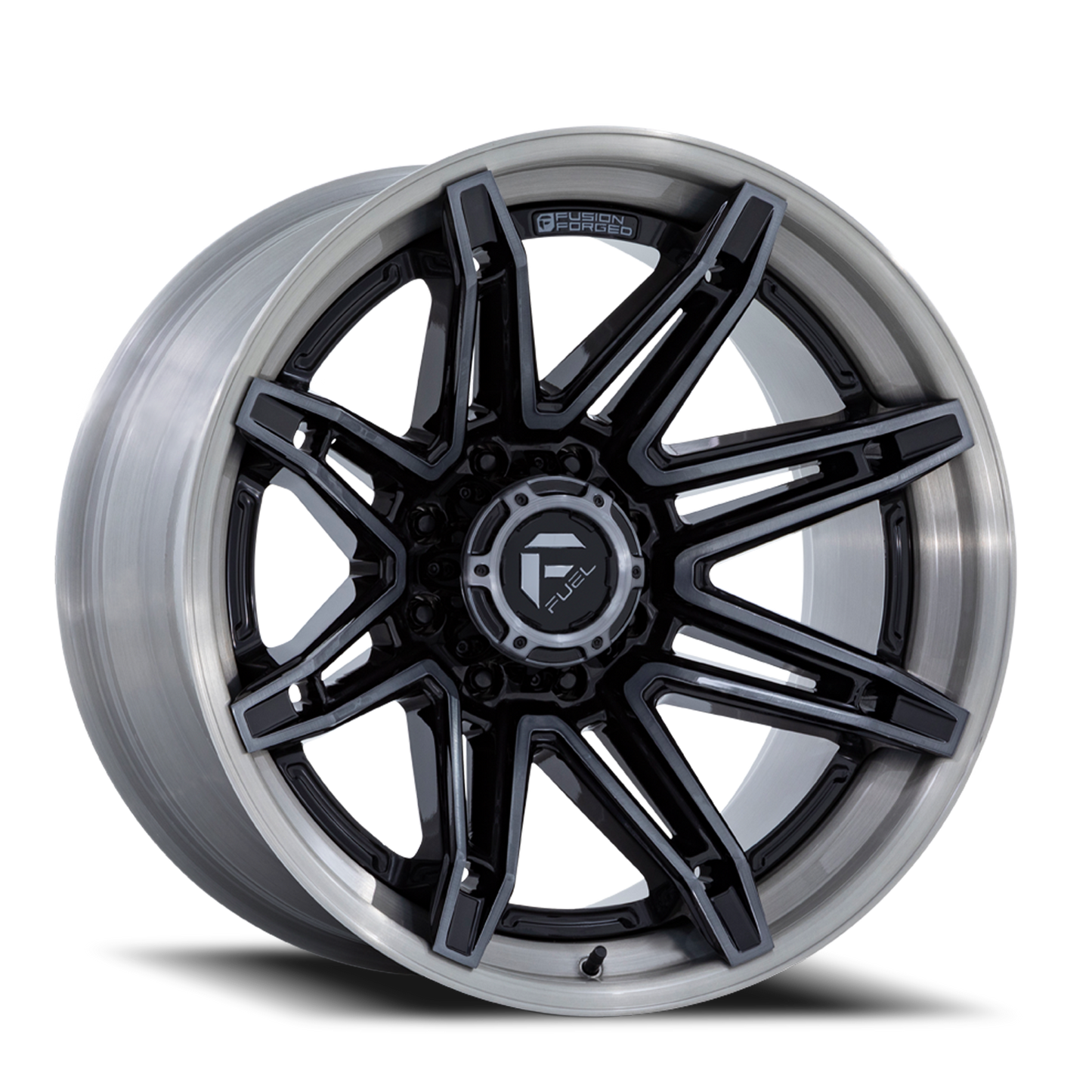 Fuel Off-Road Brawl FC401BT 22x12 -44 6x139.7mm 106.1mm Gloss Black Brushed Dark Tint