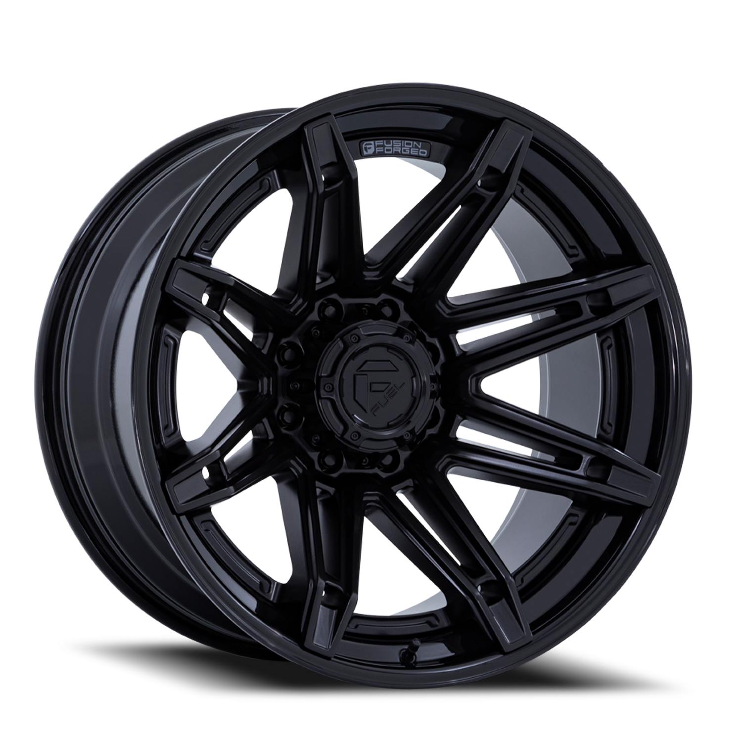 Fuel Off-Road Brawl FC401MX 20x10 -18 8x180mm 124.2mm Matte Black Gloss Black Lip