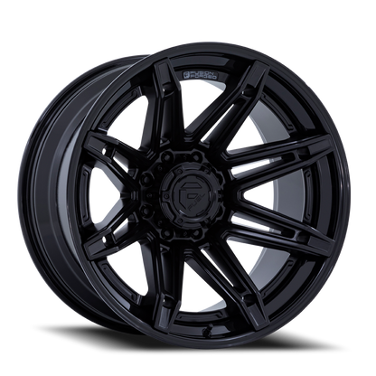 Fuel Off-Road Brawl FC401MX 22x10 -18 8x180mm 124.2mm Matte Black Gloss Black Lip