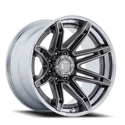Fuel Off-Road Brawl FC401AP 22x12 -44 6x139.7mm 106.1mm Platinum Chrome Lip