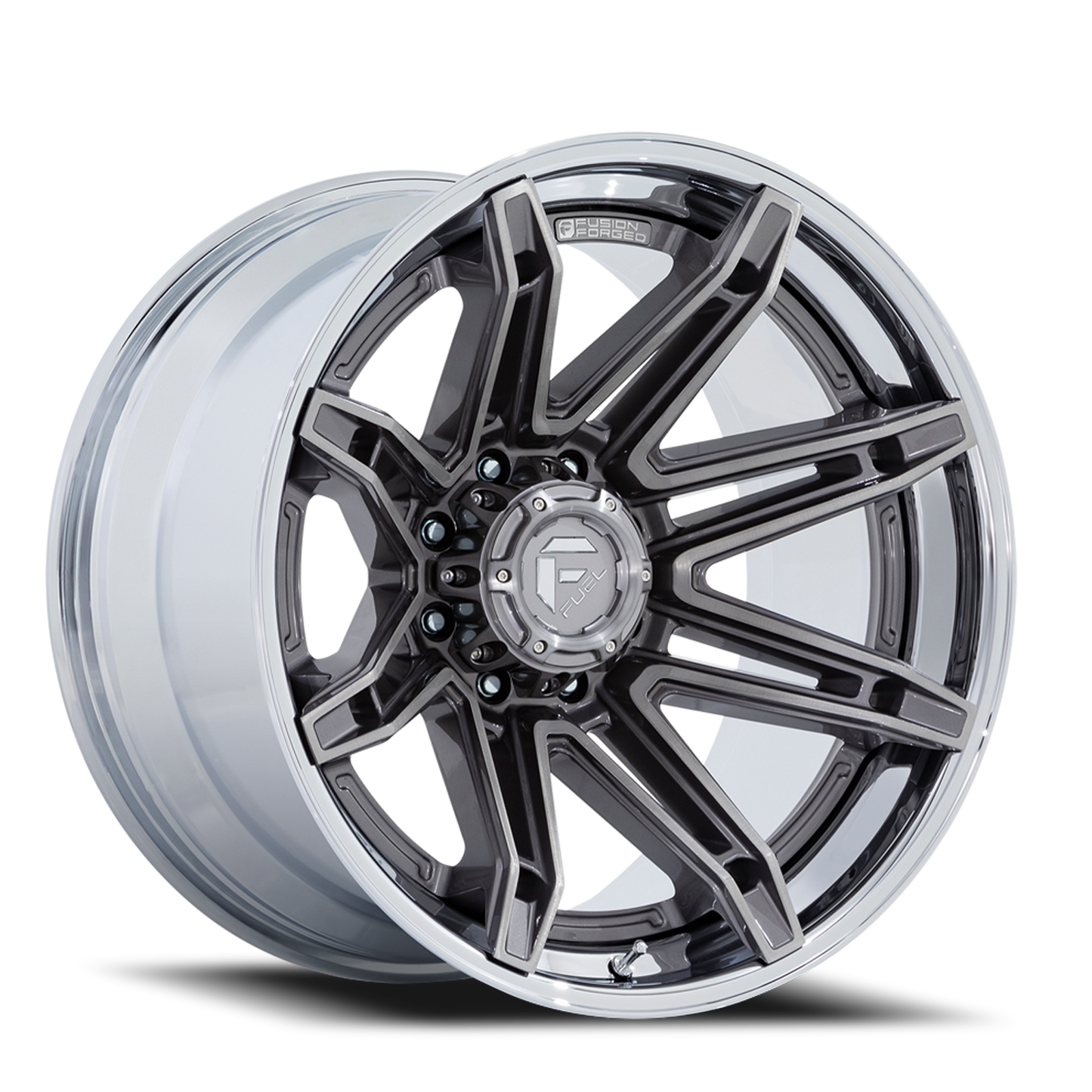 Fuel Off-Road Brawl FC401AP 20x10 -18 8x180mm 124.2mm Platinum Chrome Lip