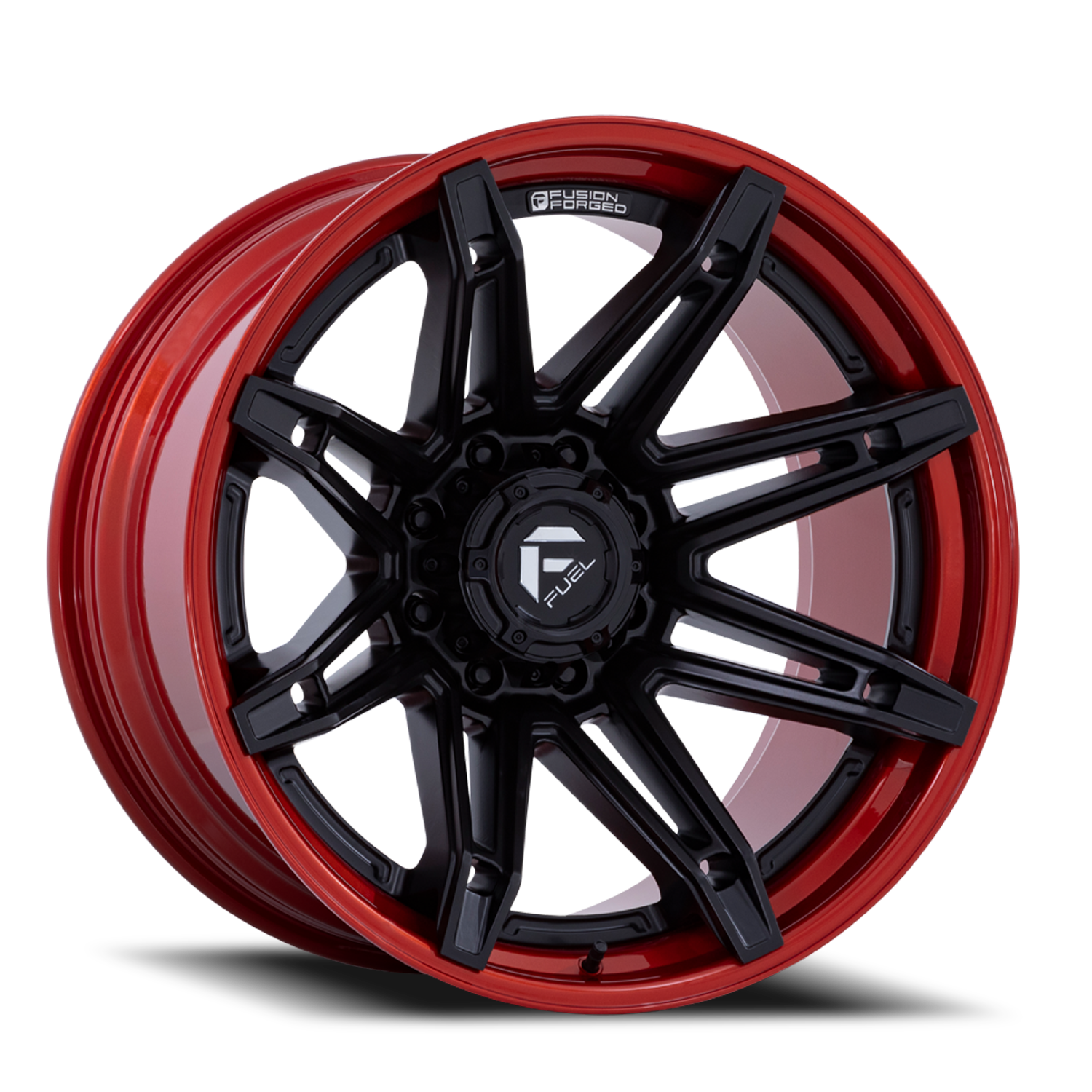 Fuel Off-Road Brawl FC401MQ 20x10 -18 6x135mm 87.1mm Matte Black Candy Red Lip