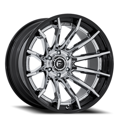 Fuel Off-Road Burn FC403PB 22x12 -44 6x139.7mm 106.1mm Chrome Gloss Black Lip