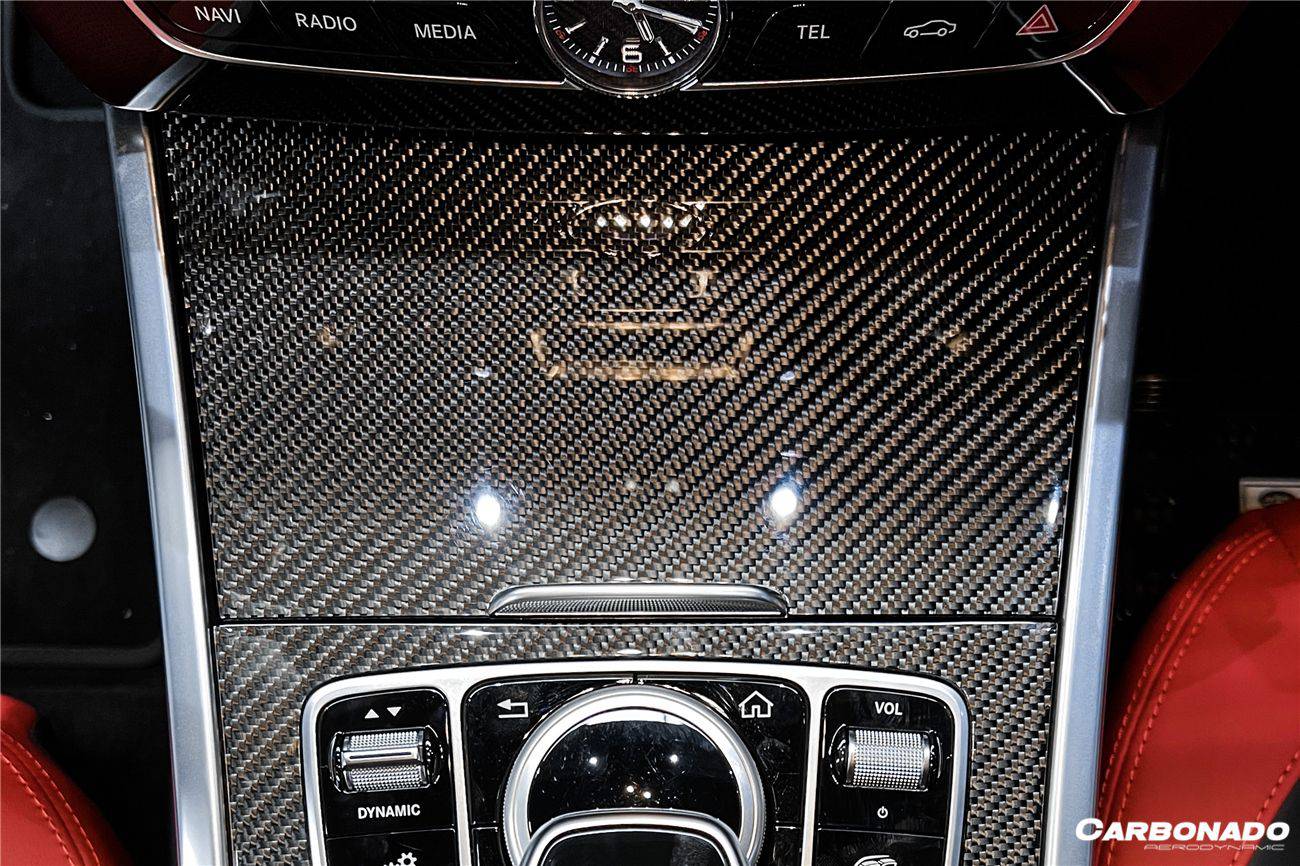 2019-2022 Mercedes Benz W464 G550/G63AMG G-Class Dry Carbon Fiber Center Console Replacement - Carbonado Aero