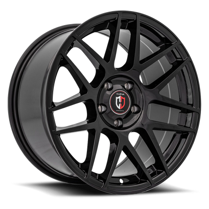 Curva Concepts C300 BLK 22x10.5 +45 5x130mm 71.5mm Gloss Black