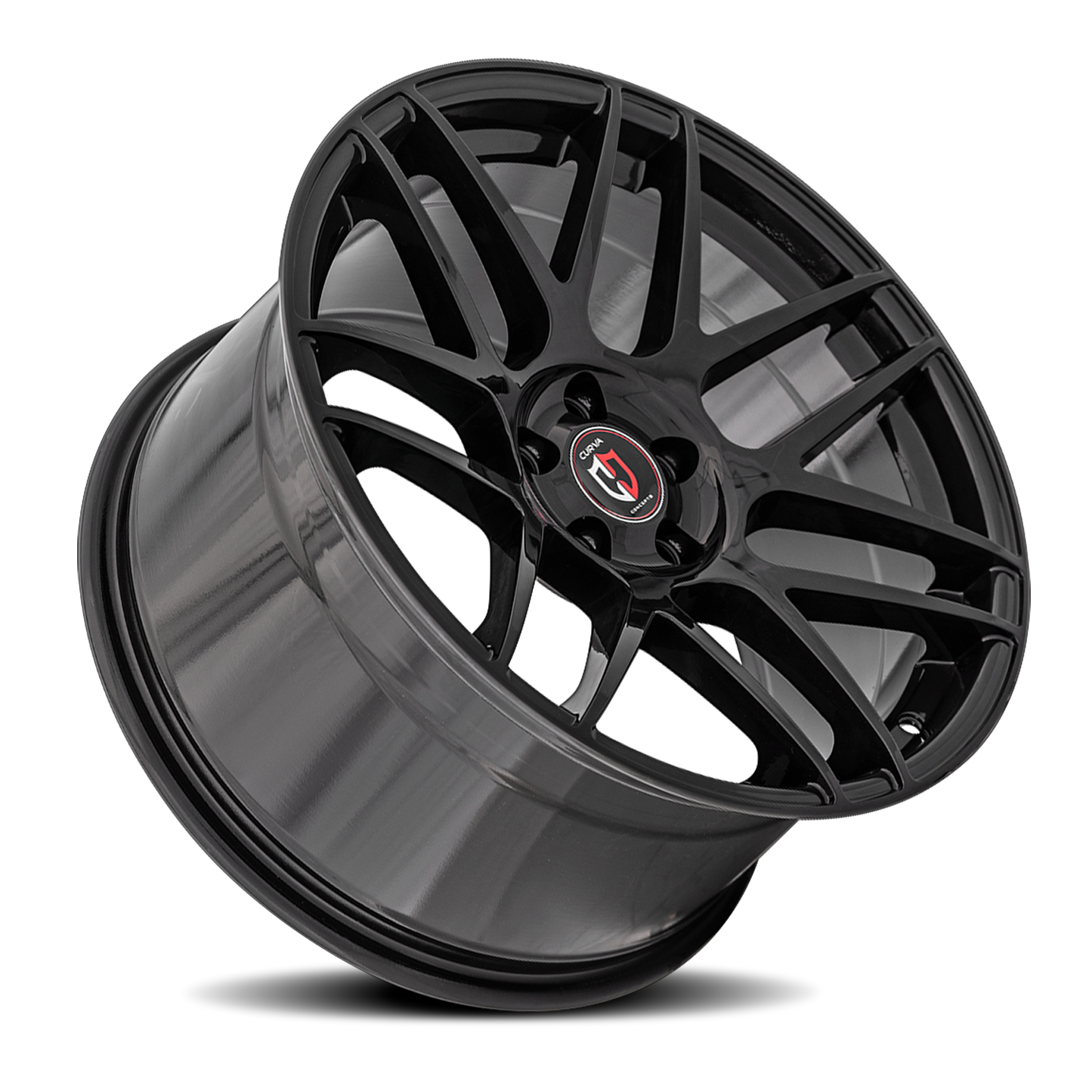 Curva Concepts C300 BLK 22x10.5 +45 5x130mm 71.5mm Gloss Black
