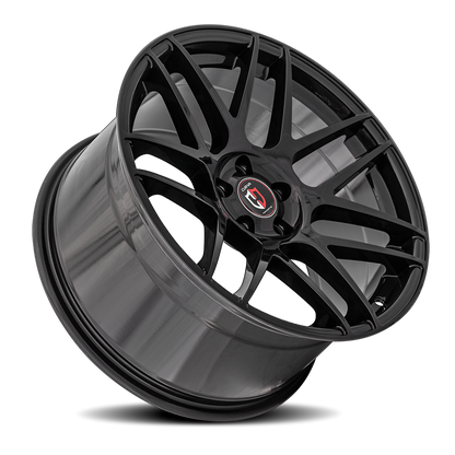 Curva Concepts C300 BLK 22x10.5 +45 5x130mm 71.5mm Gloss Black