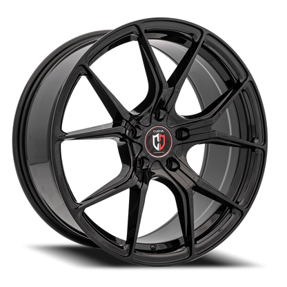 Curva Concepts C42 BLK 20x10 +38 5x114.3mm 73.1mm Gloss Black
