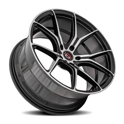 Curva Concepts C42 BMF 20x10 +40 5x120mm 72.56mm Black Machined Face