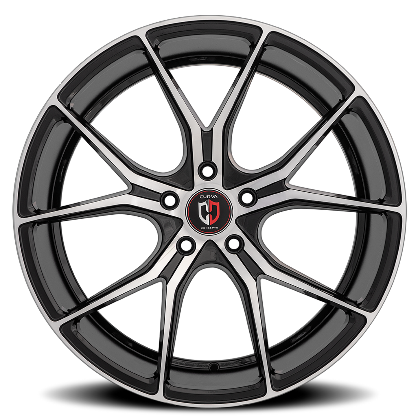 Curva Concepts C42 BMF 20x10 +40 5x120mm 72.56mm Black Machined Face