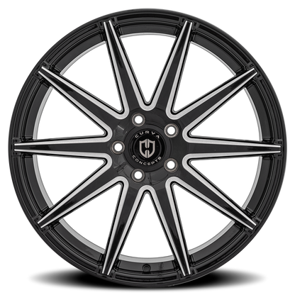 Curva Concepts C49 BMW 20x9 +35 5x114.3mm 73mm Gloss Black Milled