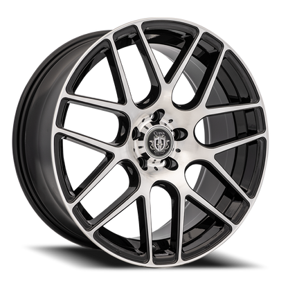 Curva Concepts C7 BMF 18x8 +35 5x120mm 72.6mm Gloss Black Machined Face