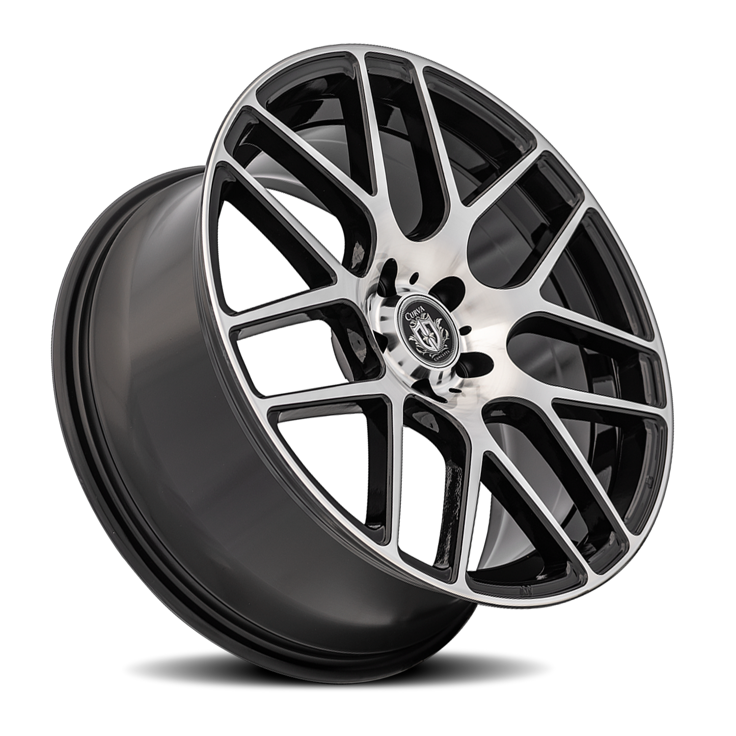 Curva Concepts C7 BMF 18x8 +35 5x120mm 72.6mm Gloss Black Machined Face