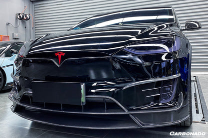 2016-2021 Tesla X SUV RZS Style Carbon Fiber Front Canards - Carbonado