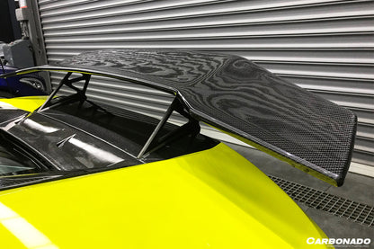 2015-2020 Lamborghini Huracan LP610/LP580 DC Style Carbon Fiber Trunk Spoiler w/ Base - Carbonado