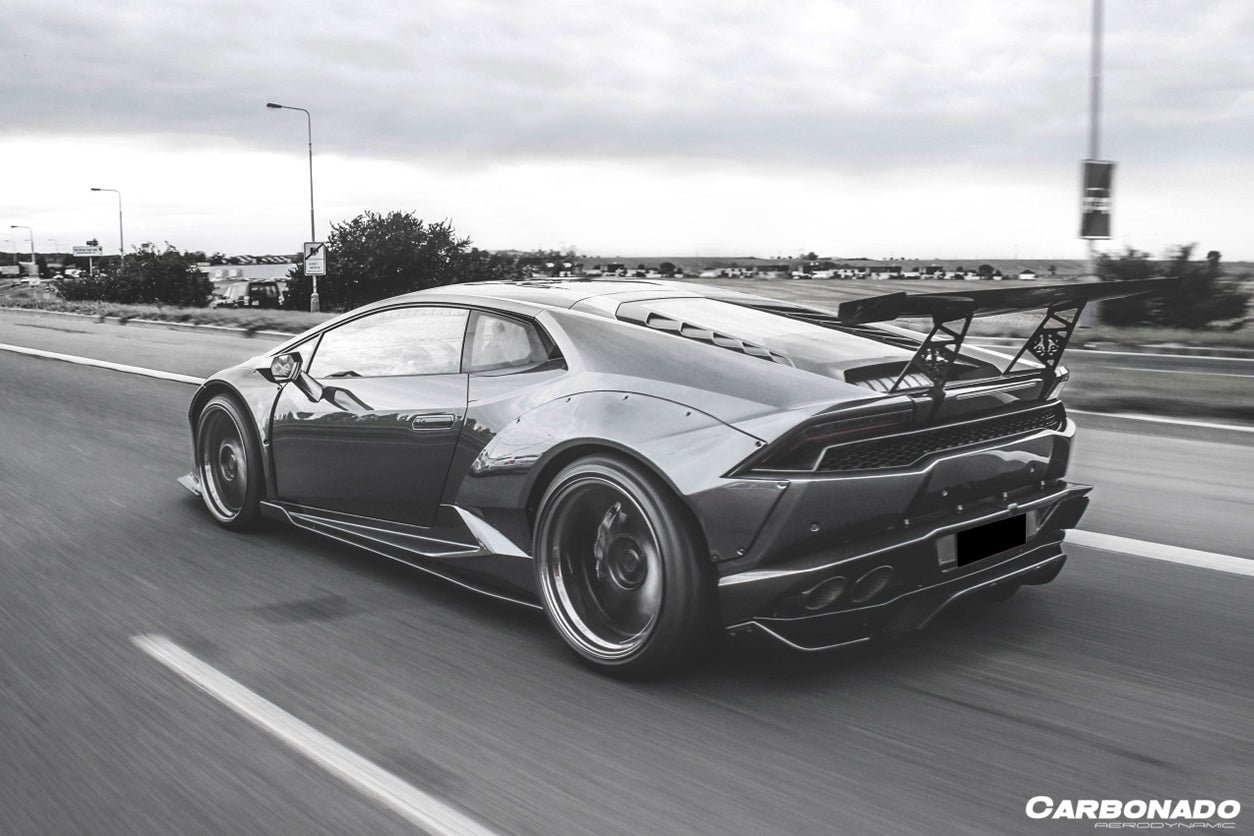 2015-2020 Lamborghini Huracan LP610/LP580 DE Style Side Skirts - Carbonado