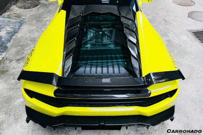 2015-2020 Lamborghini Huracan LP610/LP580 MD Style Carbon Fiber Trunk Spoiler w/ Base - Carbonado