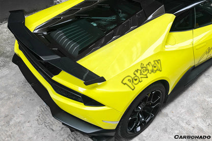 2015-2020 Lamborghini Huracan LP610/LP580 MD Style Carbon Fiber Trunk Spoiler w/ Base - Carbonado