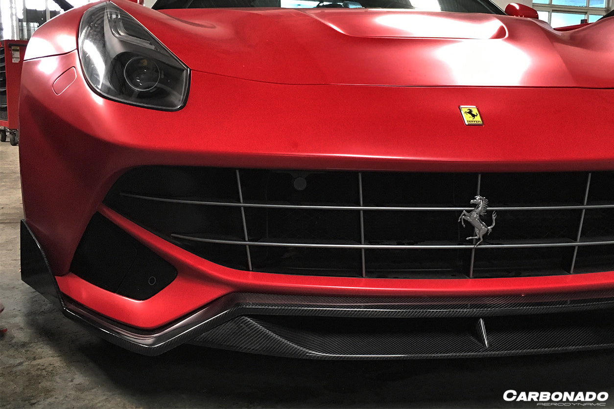 2012-2017 Ferrari F12 Berlinetta DC Style Carbon Fiber Front Lip - Carbonado