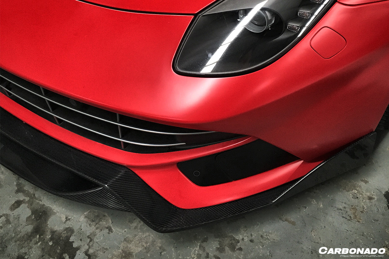2012-2017 Ferrari F12 Berlinetta DC Style Carbon Fiber Front Lip - Carbonado