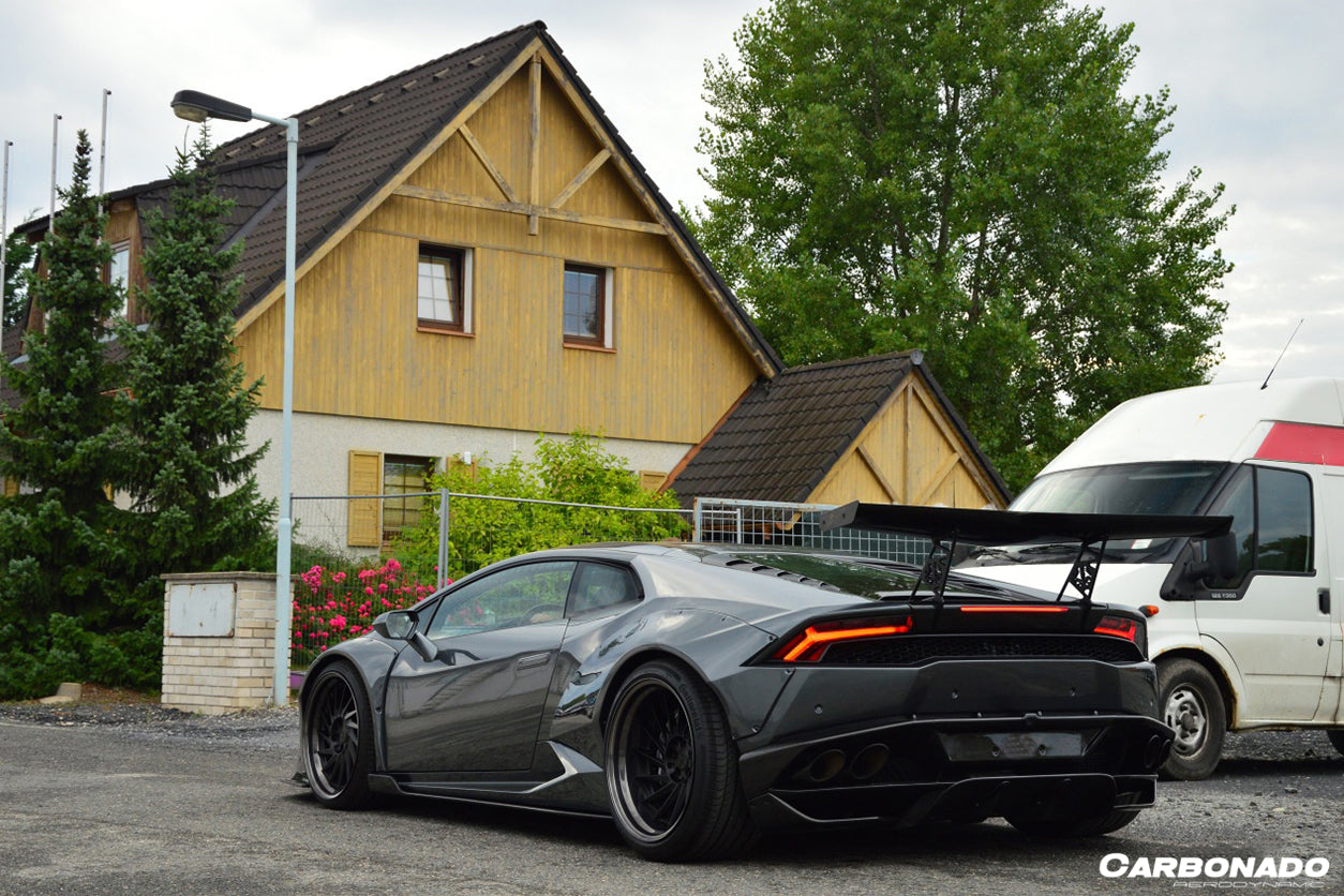 2015-2020 Lamborghini Huracan LP610/LP580 DE Style Wide Fender Flares - Carbonado