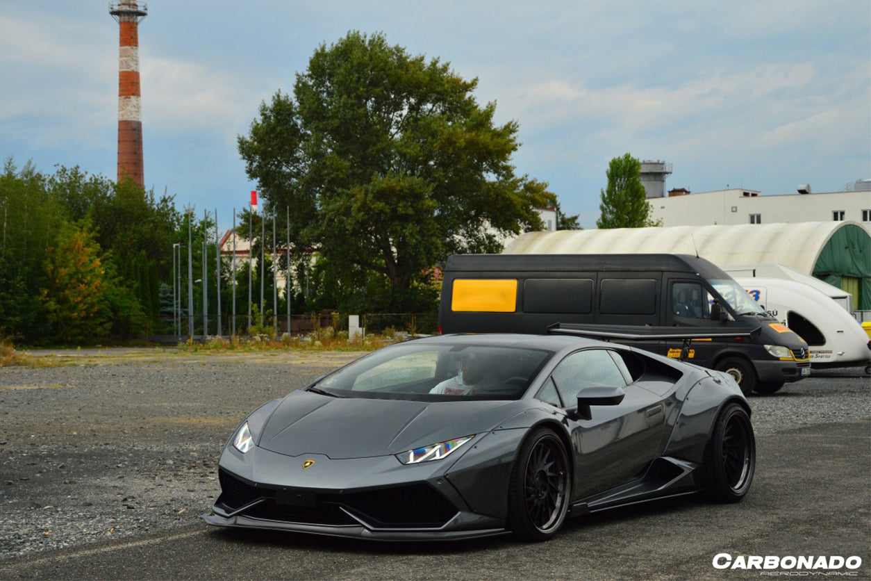 2015-2020 Lamborghini Huracan LP610/LP580 DE Style Side Skirts - Carbonado