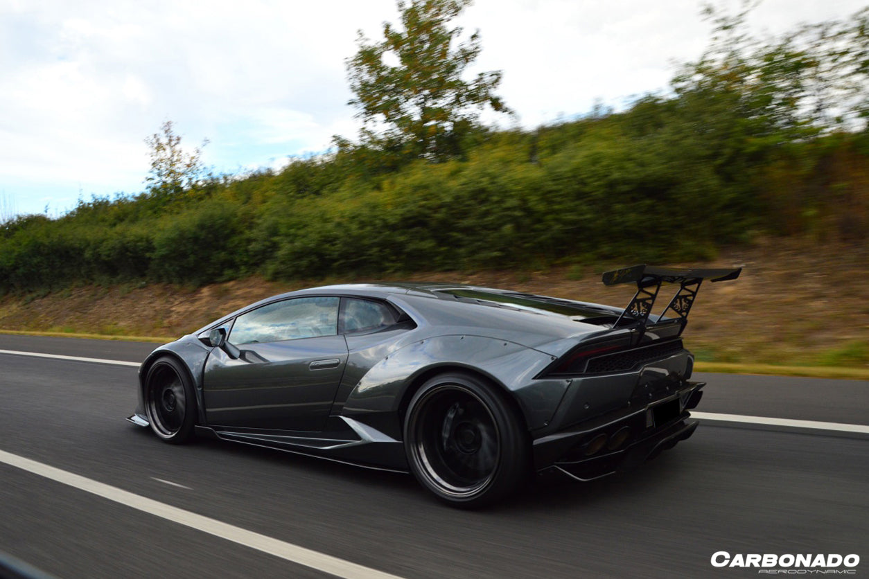 2015-2020 Lamborghini Huracan LP610/LP580 DE Style Wide Fender Flares - Carbonado