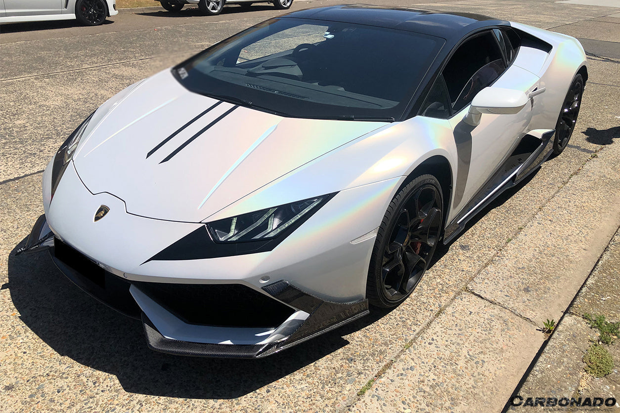 2015-2020 Lamborghini Huracan LP610 MD Style Carbon Fiber Front Lip - Carbonado