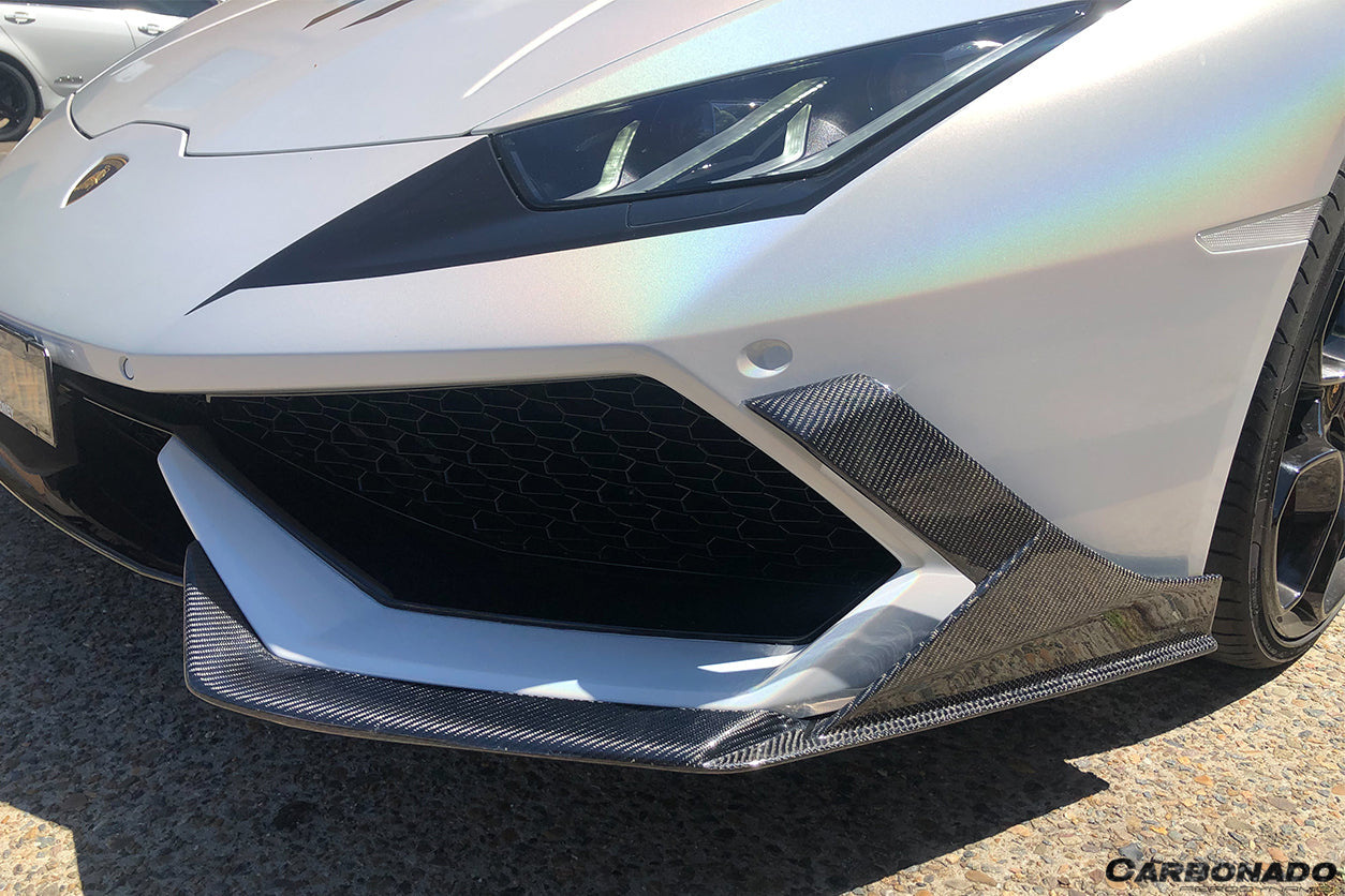 2015-2020 Lamborghini Huracan LP610 MD Style Carbon Fiber Front Lip - Carbonado