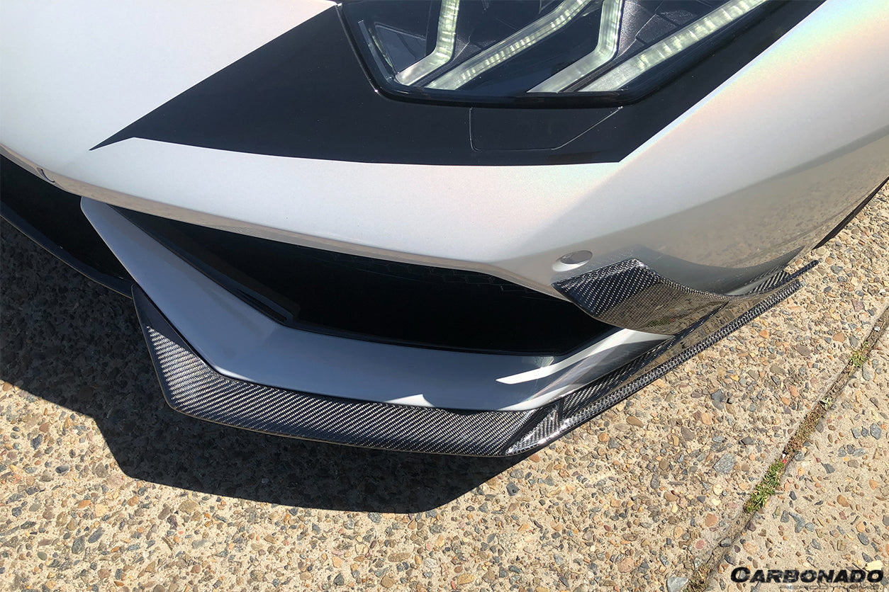 2015-2020 Lamborghini Huracan LP610 MD Style Carbon Fiber Front Lip - Carbonado