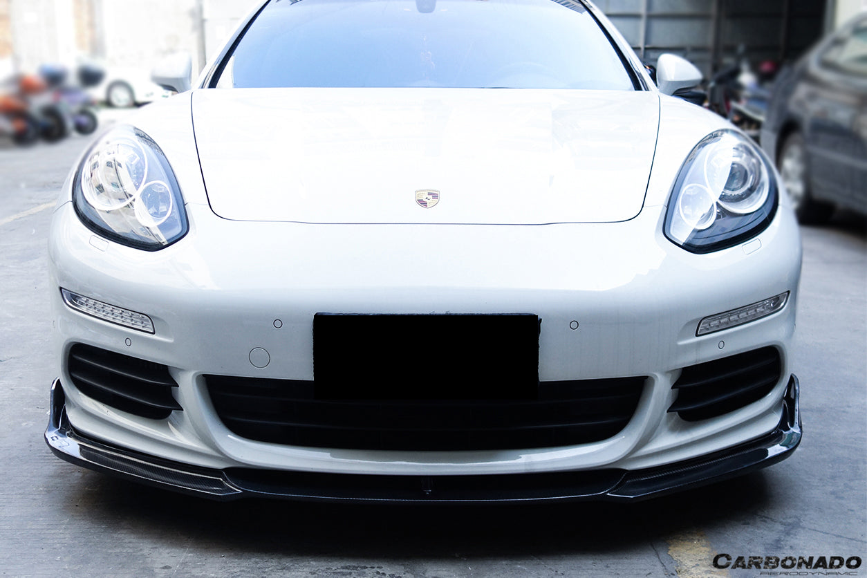 2013-2016 Porsche Panamera 970.2 BS-Sport Style Carbon Fiber Front Lip - Carbonado
