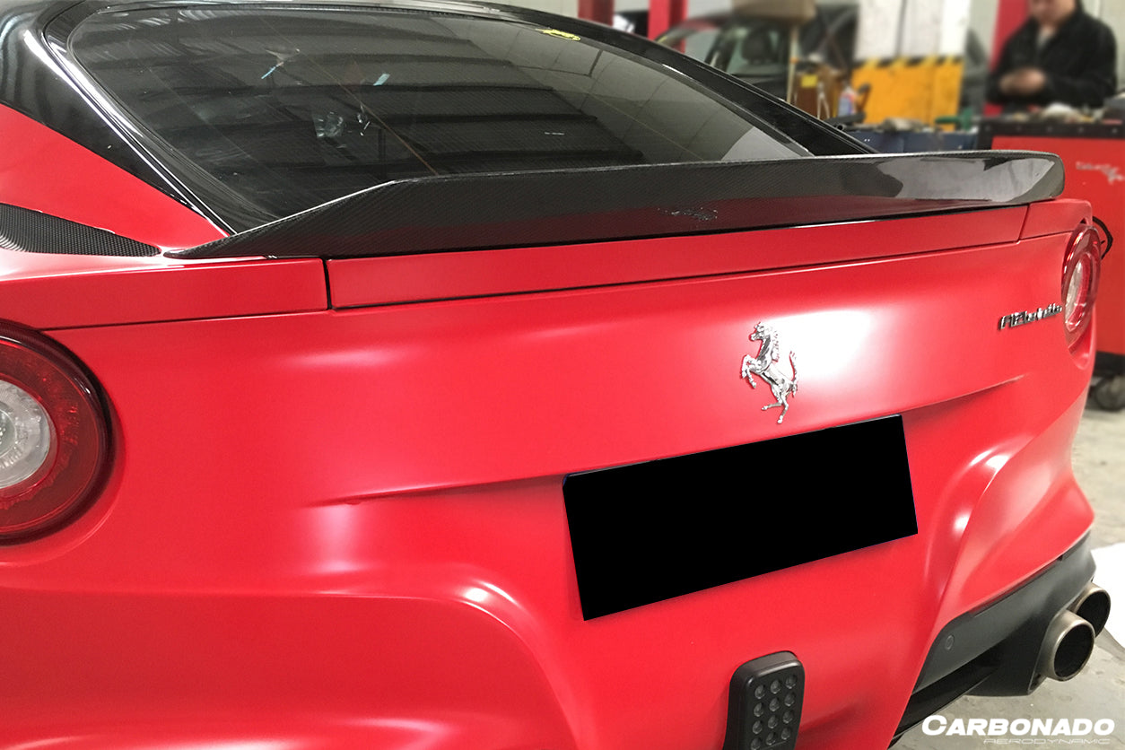 2012-2017 Ferrari F12 Berlinetta DC Style  Carbon Fiber Trunk Spoiler - Carbonado