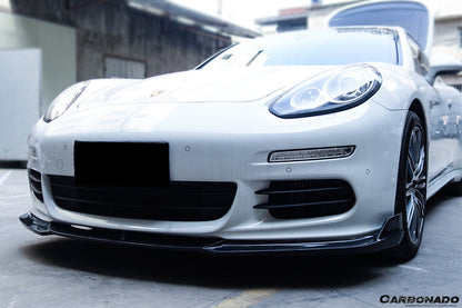 2013-2016 Porsche Panamera 970.2 BS-Sport Style Carbon Fiber Front Lip - Carbonado