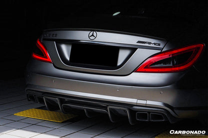 2011-2015 Mercedes Benz CLS400 CLS500 CLS63 AMG W218 RT Style Rear Diffuser - Carbonado