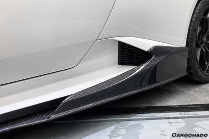 2015-2020 Lamborghini Huracan LP610/LP580 MD Style Carbon Fiber Side Skirts - Carbonado