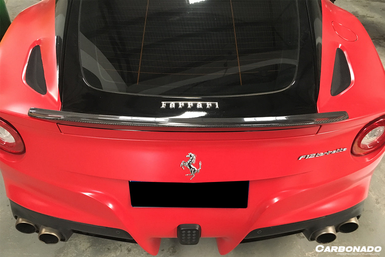 2012-2017 Ferrari F12 Berlinetta DC Style  Carbon Fiber Trunk Spoiler - Carbonado